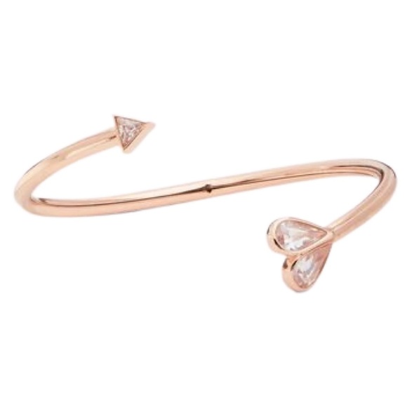 KATE SPADE • Rose Gold Rock Solid Stone Flex Cuff Bracelet - Picture 1 of 4